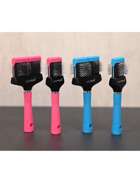 Flexible Slicker Brush Double Head Hard Green